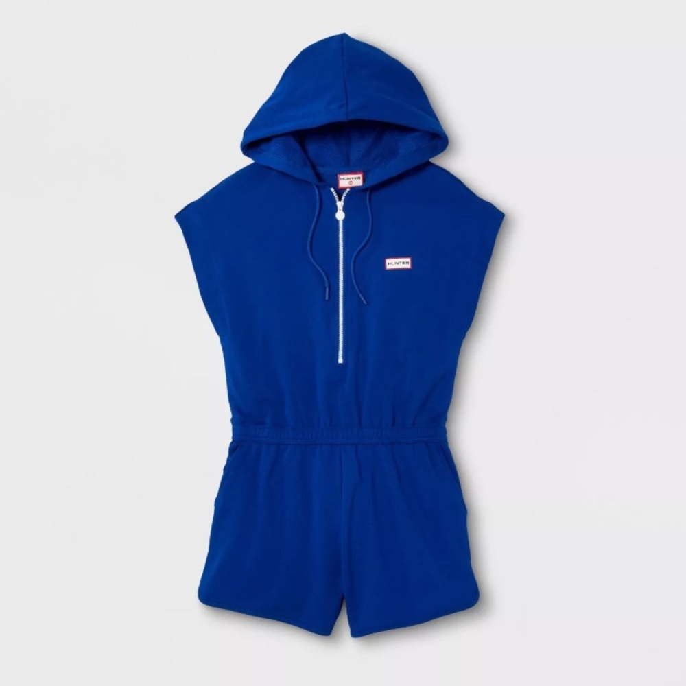 Hunter blue romper with hood size S NWT